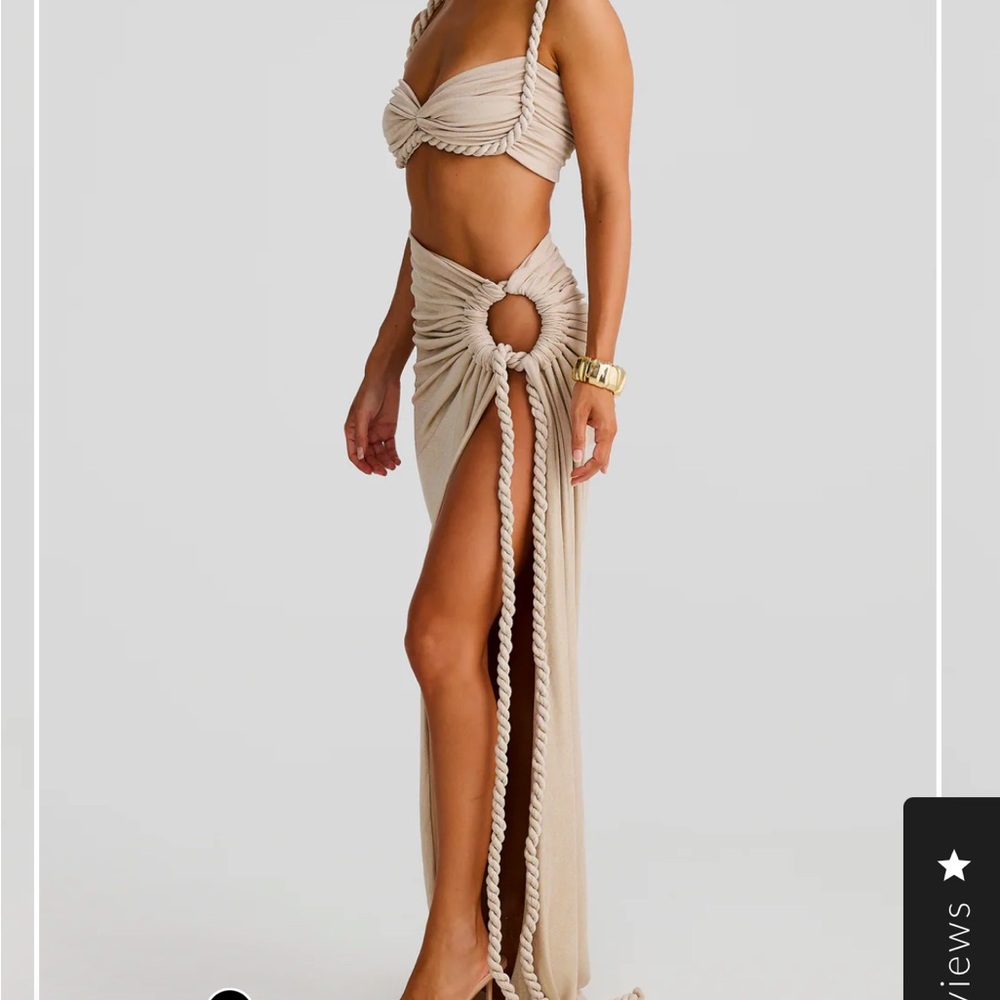 Melani the Label Chic Beige Two-Piece Set